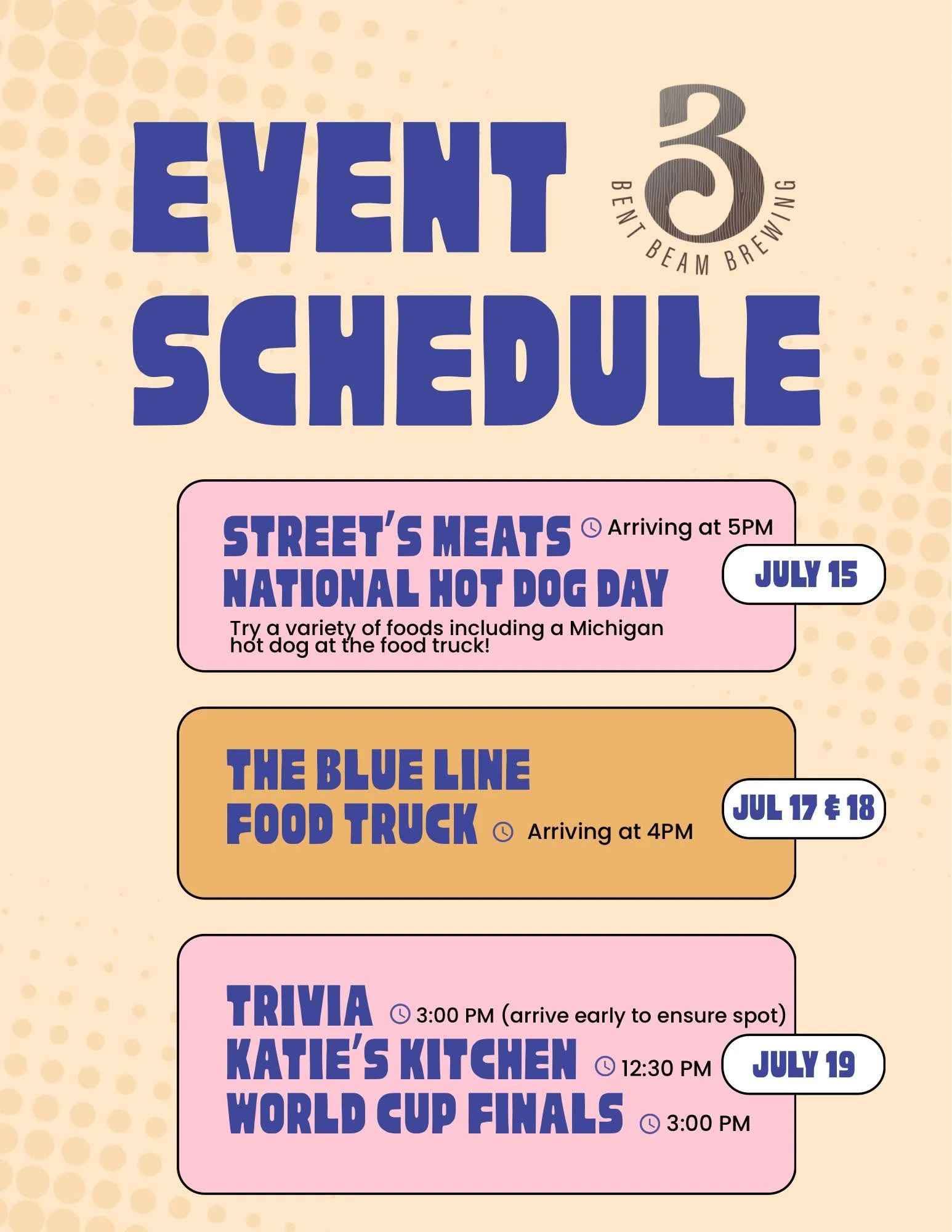 Event schedule